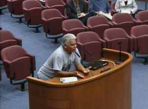  Juan Delgado addresses the Ventura County planning commission.